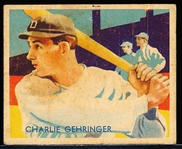 1934-36 Diamond Stars Bb- #77 Charley Gehringer, Tigers- 1935 Green Back