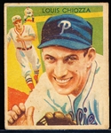 1934-36 Diamond Stars Bb- #80 Lou Chiozza, Phillies- 1935 Green Back