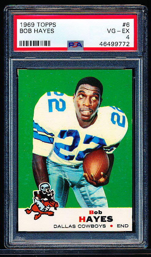 Lot Detail 1969 Topps Fb 6 Bob Hayes Cowboys Psa Vg Ex 4 2794