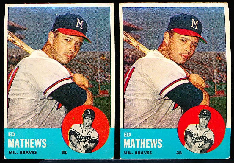 Sold at Auction: 1963 Topps Baseball Card #275 Ed Mathews Braves