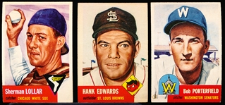 1953 Topps Baseball- 3 Diff