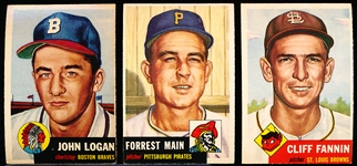 1953 Topps Baseball- 3 Diff