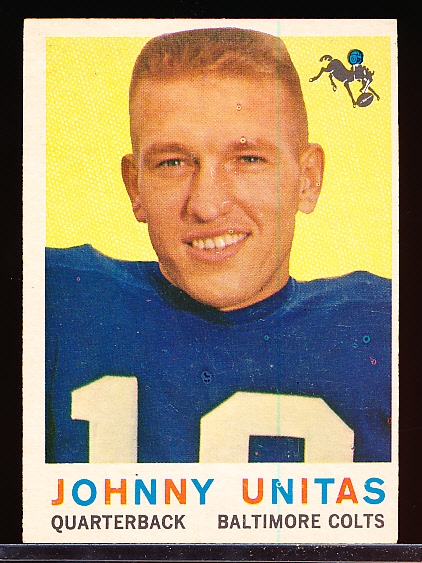 1959 Topps Fb- #1 John Unitas, Colts