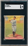 1933 Goudey Baseball- #144 Babe Ruth, Yankees- SGC 1 (Poor)