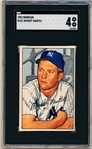 1952 Bowman Baseball- #101 Mickey Mantle, Yankees- SGC 4 (Vg-Ex)