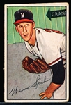 1952 Bowman Bb- #156 Warren Spahn, Braves