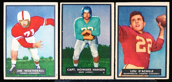 1951 Topps Magic Football- 3 Diff