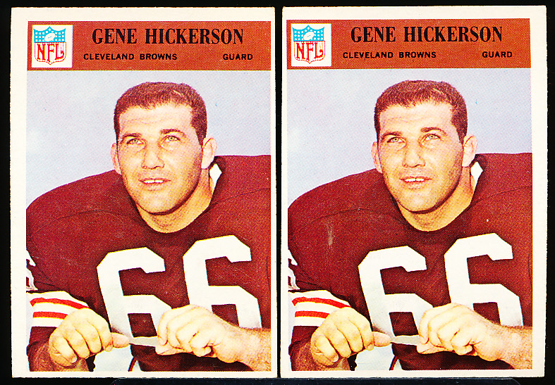 Lot Detail - 1966 Philly Fb- #45 Gene Hickerson, Browns- 2 Cards