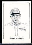 1950-55 Callahan Baseball Hall of Fame- Harry Heilmann- 1952 Back
