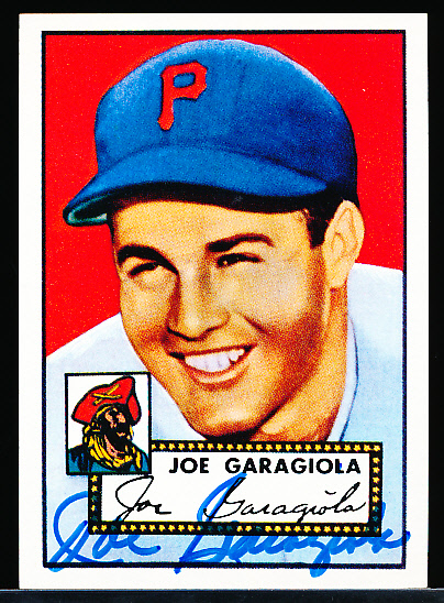 Lot Detail - Autographed Joe Garagiola 1952 Topps Reprint Bsbl. #227 ...