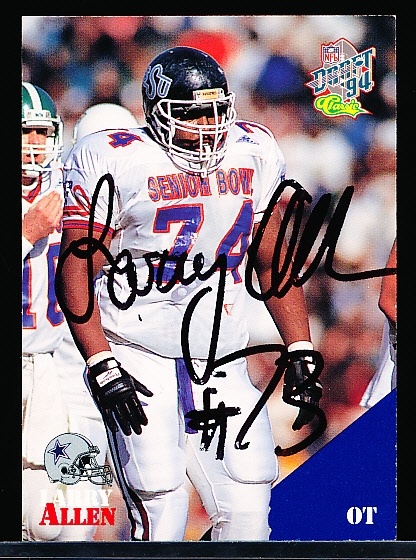 Autographed 1994 Classic NFL Draft Ftbl. #47 Larry Allen, Sonoma St. (Dallas Cowboys)