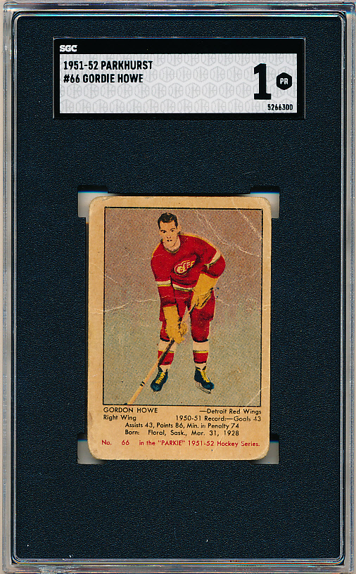 Lot Detail - 1951-52 Parkhurst Hockey- #66 Gordie Howe, Red Wings ...