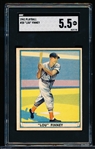 1941 Playball Baseball- #30 Lou Finney, Boston Red Sox- SGC 5.5 (EX+)- Undated back version.