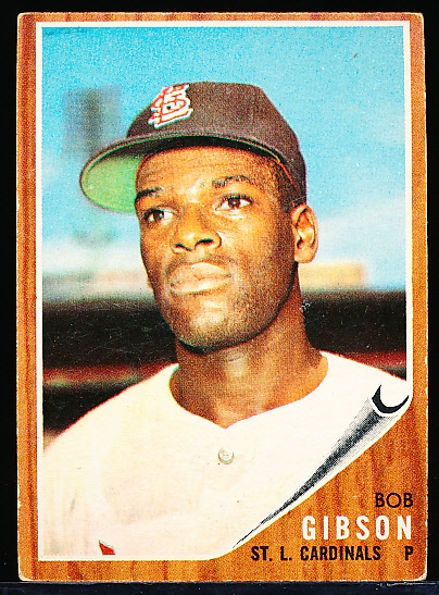 1962 Topps Bb- #530 Bob Gibson, Cards- Hi#