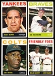 1964 Topps Baseball- 4 Diff