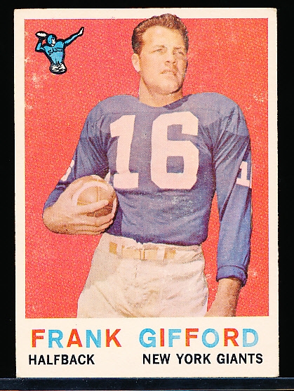 1959 Topps Football - #20 Frank Gifford, Giants