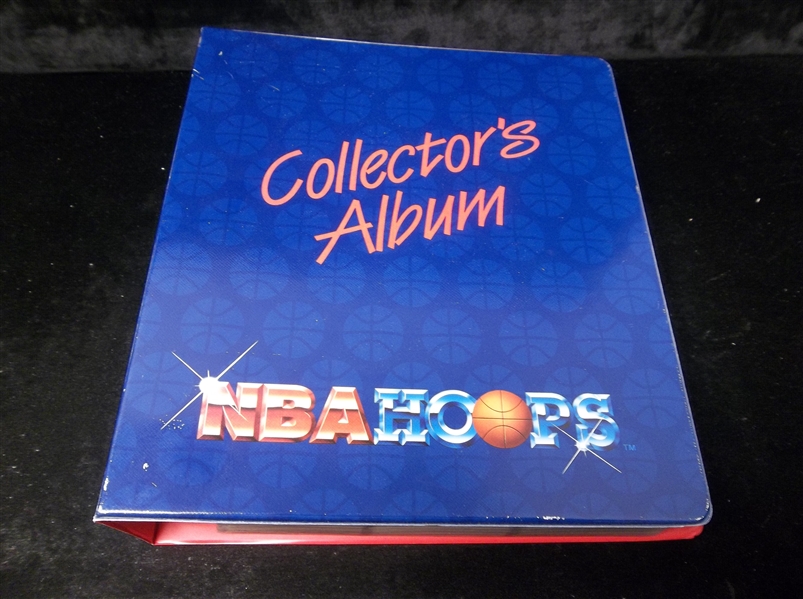 1989-90 Hoops Basketball Complete Set of 352 in Pages & “Hoops” Collector’s Album