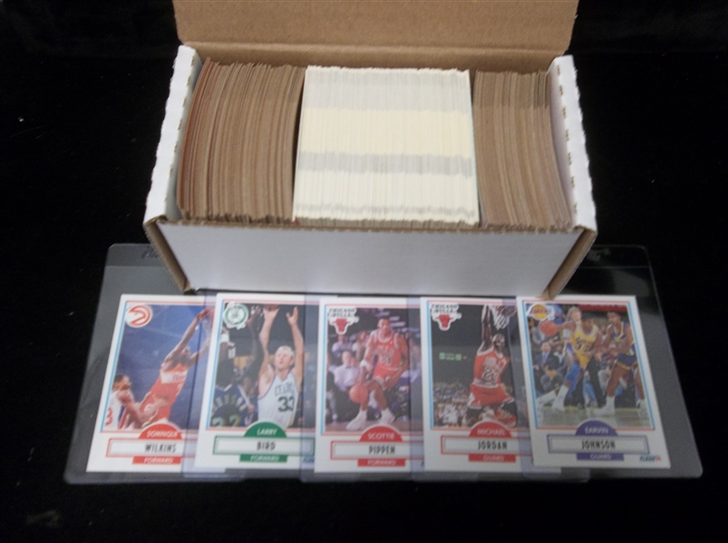 1990-91 Fleer Basketball- One Complete Set of 198