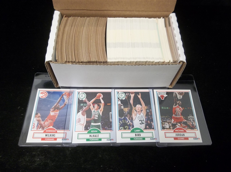 1990-91 Fleer Basketball- One Complete Set of 198