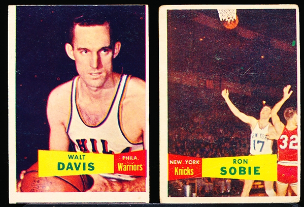 1957/58 Topps Basketball- 2 Diff Phila. Warriors