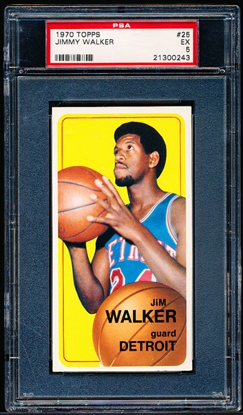 1970-71 Topps Basketball- #25 Jimmy Walker, Detroit- PSA Ex 5