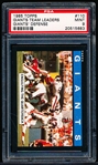1985 Topps Football- #110 Giants Team Leaders- PSA Mint 9