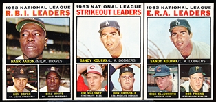 1964 Topps Bb- 3 Diff Leaders