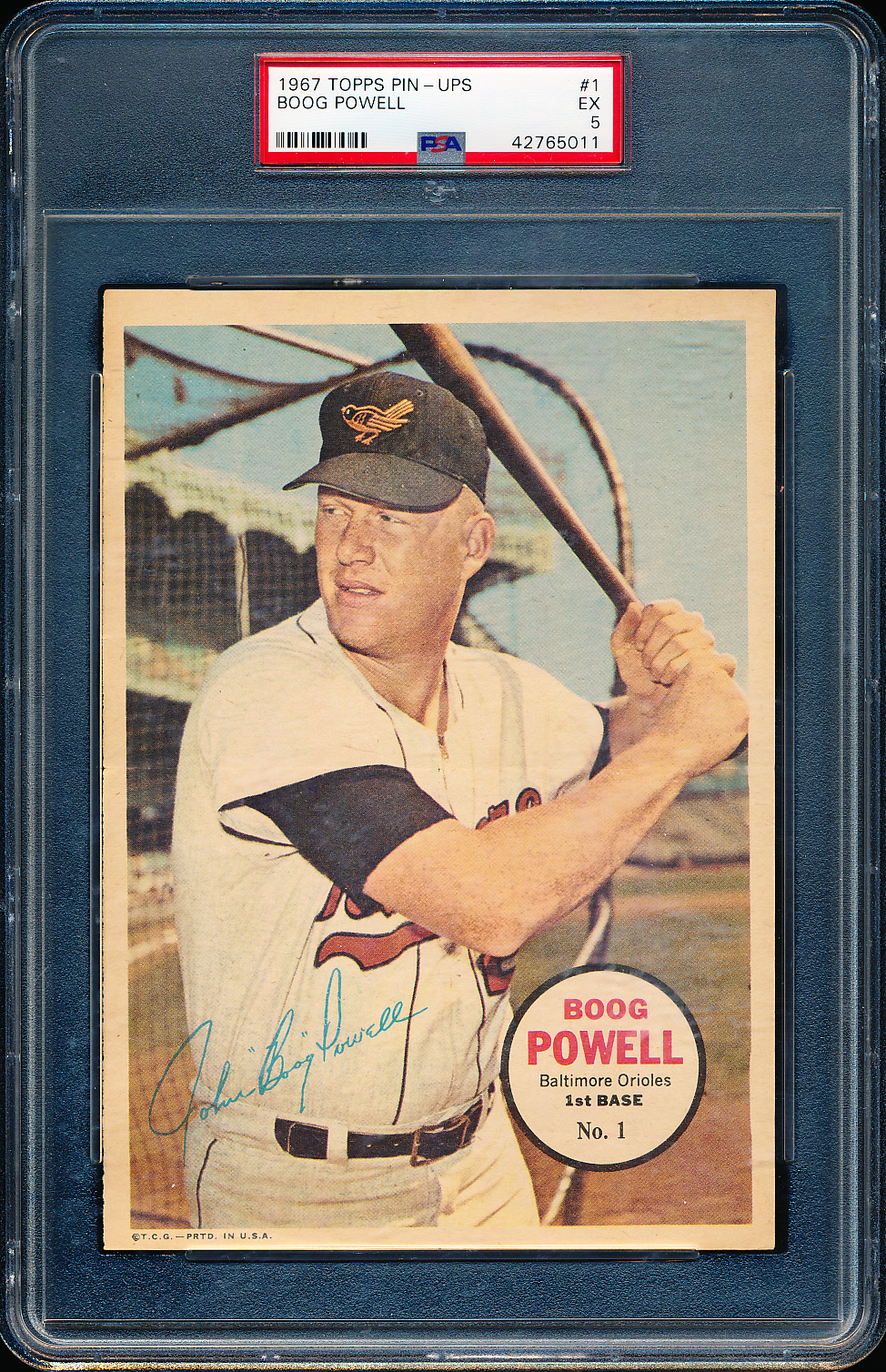 Boog Powell Signed 1967 Topps Baseball Card - Baltimore Orioles