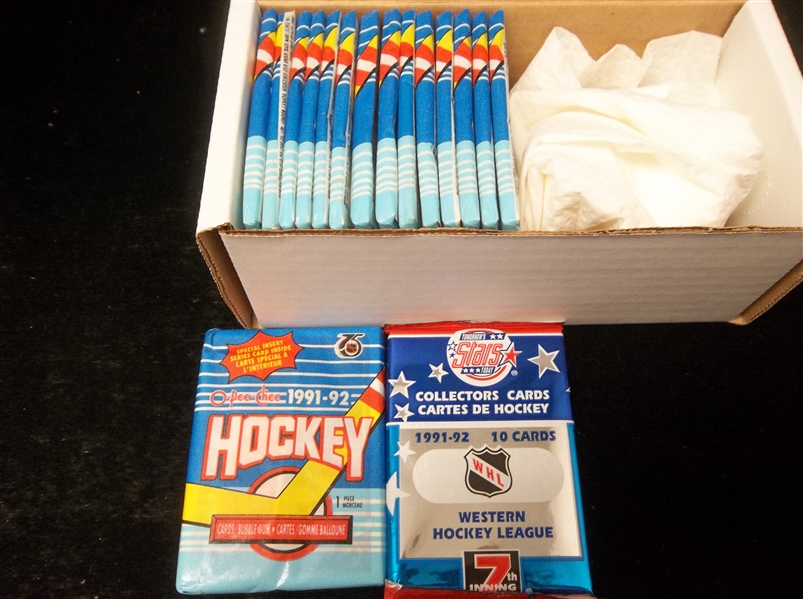 1991-92 O-Pee-Chee Hockey- 13 Unopened Wax Packs