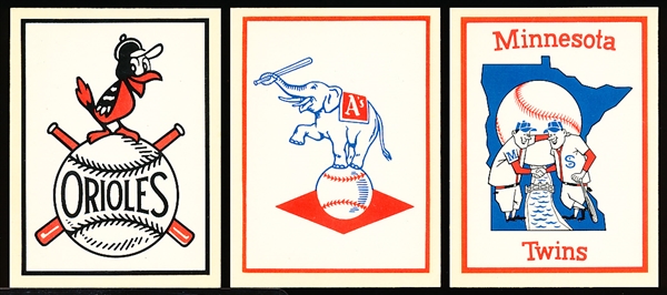 1961 Fleer Baseball Greats Logo Decal Inserts- 5 Diff