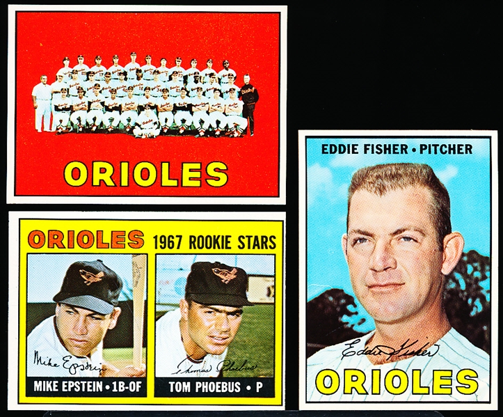 1967 Topps Bb- 8 Diff Baltimore Orioles