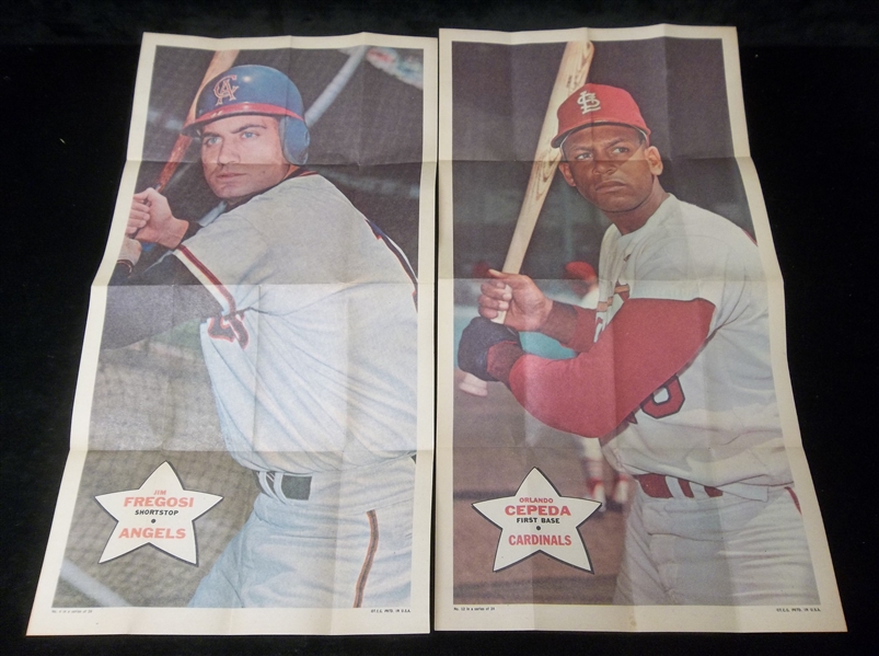 1968 Topps Baseball Posters- 4 Diff
