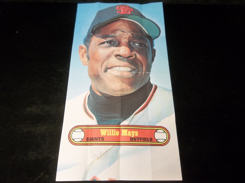 1972 Topps Bb Poster- #17 Willie Mays, SF Giants
