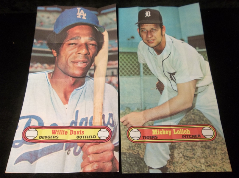 1972 Topps Bb Posters- 4 Diff- All with usual folds