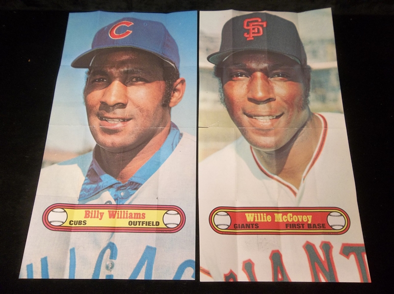 1972 Topps Bb Posters- 4 Diff- All with usual folds