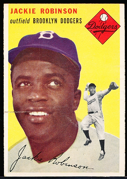 1954 Topps Bb- #10 Jackie Robinson, Dodgers