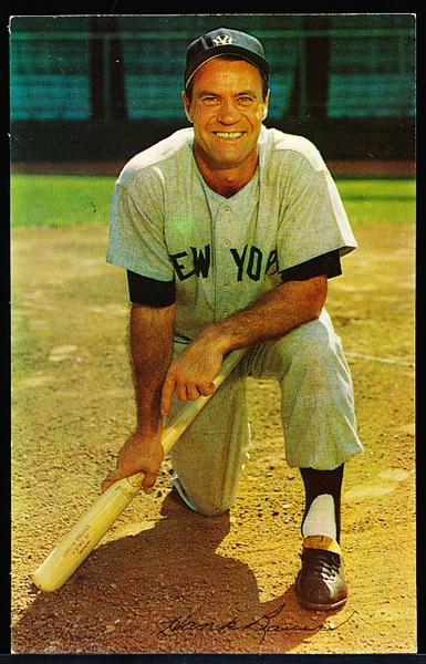 1950’s-60’s? R. H. Hayes Hank Bauer New York Yankees MLB Color Postcard
