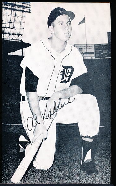 1950’s-90’s? Unattributed Detroit Tigers MLB Al Kaline B/W Postcard