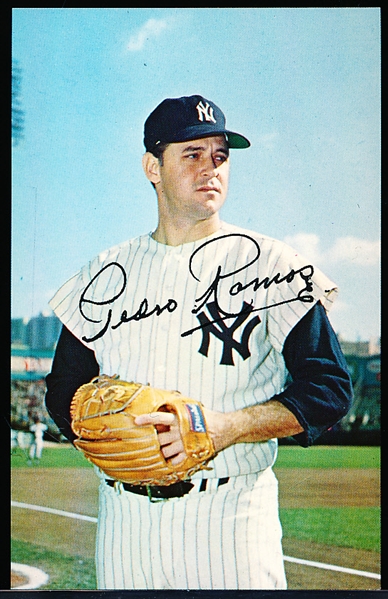 1963-67 Requena K New York Yankees MLB Color Postcard- Pedro Ramos
