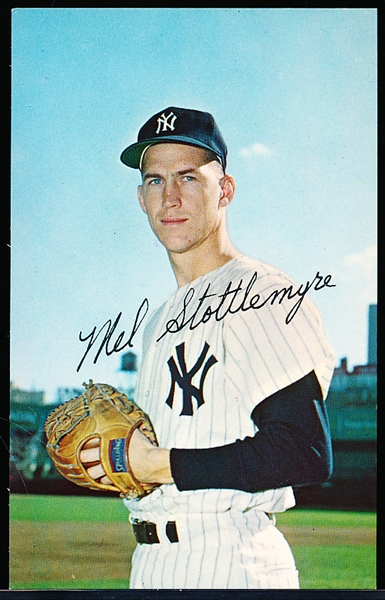 1963-67 Requena K New York Yankees MLB Color Postcard- Mel Stottlemyre
