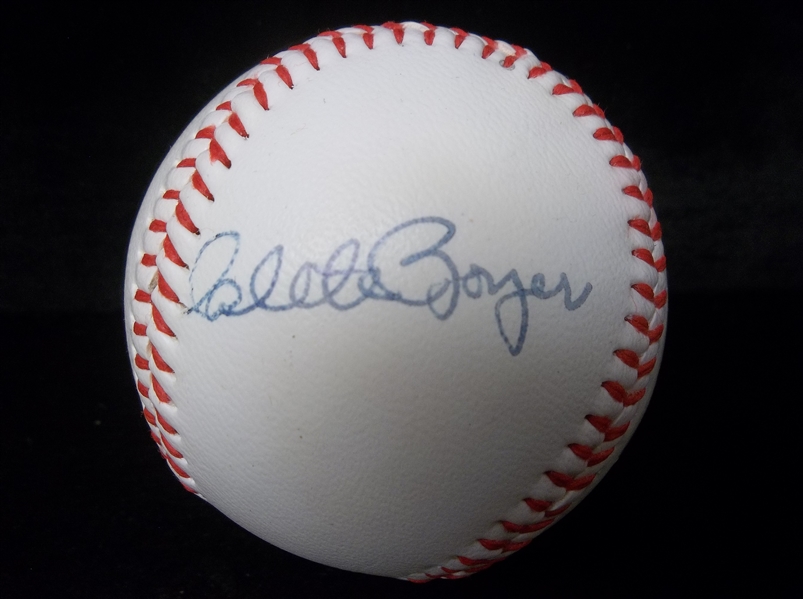 Autographed Clete Boyer Unofficial New York Yankees Logo Baseball