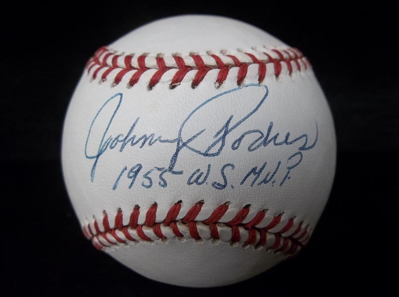 Autographed Johnny Podres Official NL MLB Baseball