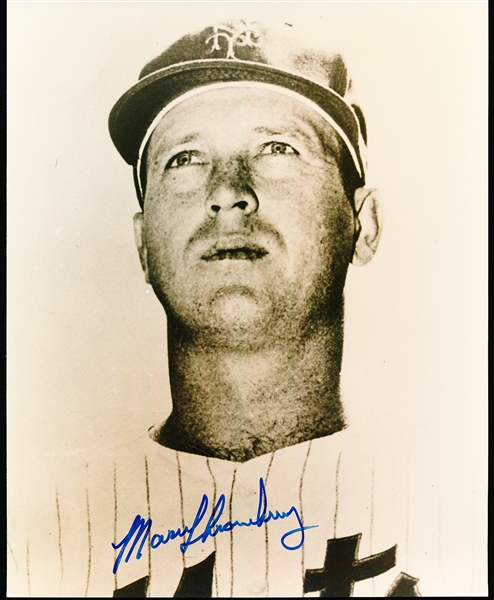 Autographed Marv Throneberry New York Mets B/W 8” x 10” Photo