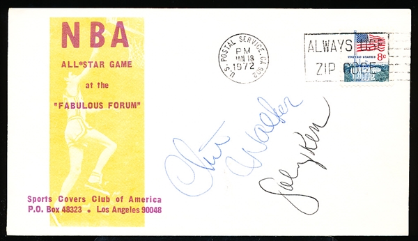 Autographed January 18, 1972 Sports Covers Club of America NBA All-Star Game Cachet- Signed by Johnny Kerr and Chet Walker