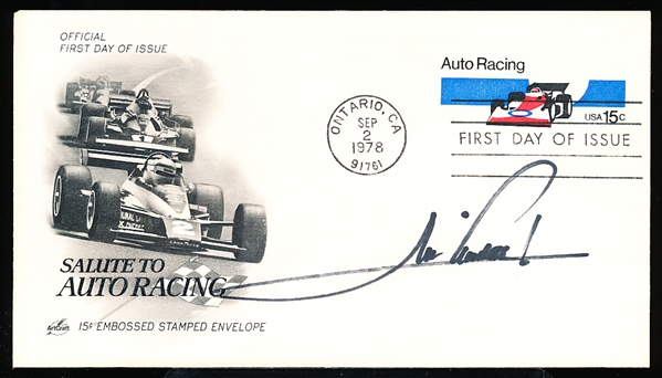 Autographed Sept. 2, 1978 ArtCraft Salute to Auto Racing Cachet- Signed by Mario Andretti