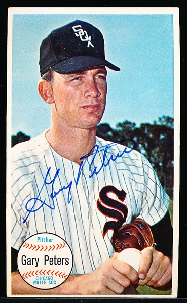 Autographed 1964 Topps Giants Bsbl. #1 Gary Peters