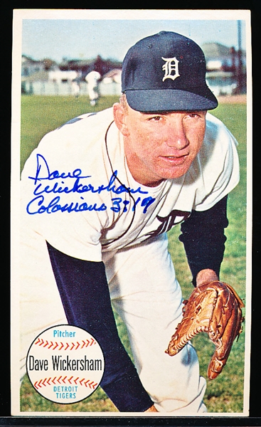 Autographed 1964 Topps Giants Bsbl. #35 Dave Wickersham