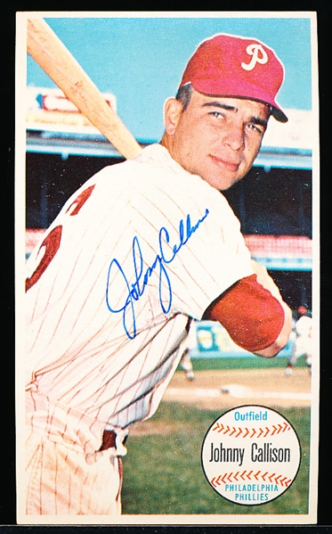 Autographed 1964 Topps Giants Bsbl. #36 Johnny Callison