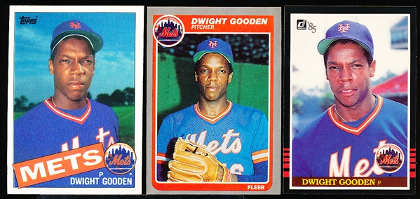 1985 Dwight Gooden Bsbl.- 3 Diff. Rookie Cards