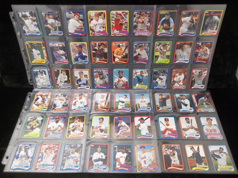 2014 Topps/Topps Update Bsbl. “1989 Mini Die-Cut”- 1 Complete Set of 150 Cards in Pages